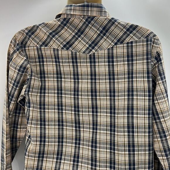 Fender long sleeve snap button plaid vintage shirt medium - Picture 5 of 6